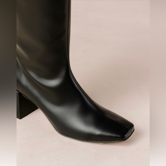 COPY - Alohas black vegan leather knee high boots - Picture 2 of 9
